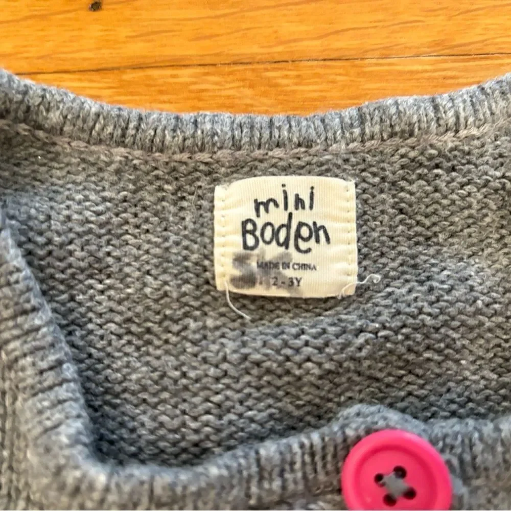 Mini Boden grey short sleeve sweater dress